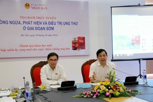 Sản phẩm GENK STF được các chuyên gia khuyên dùng trong buổi Tọa đàm trực tuyến về Phòng ngừa, phát hiện và điều trị bệnh ung thư ở sớm tại VP Quốc hội do Báo Đại biểu Nhân dân tổ chức